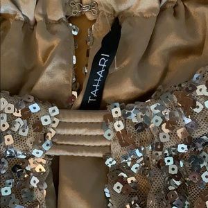 Tahari Sequin and lace silky lined mini/ tunic